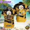 NFL Pittsburgh Steelers Football Mascot Custom Name Hawaiian Shirt