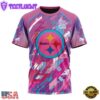 NFL Pittsburgh Steelers Football Team Breast Cancer 3D T-Shirt