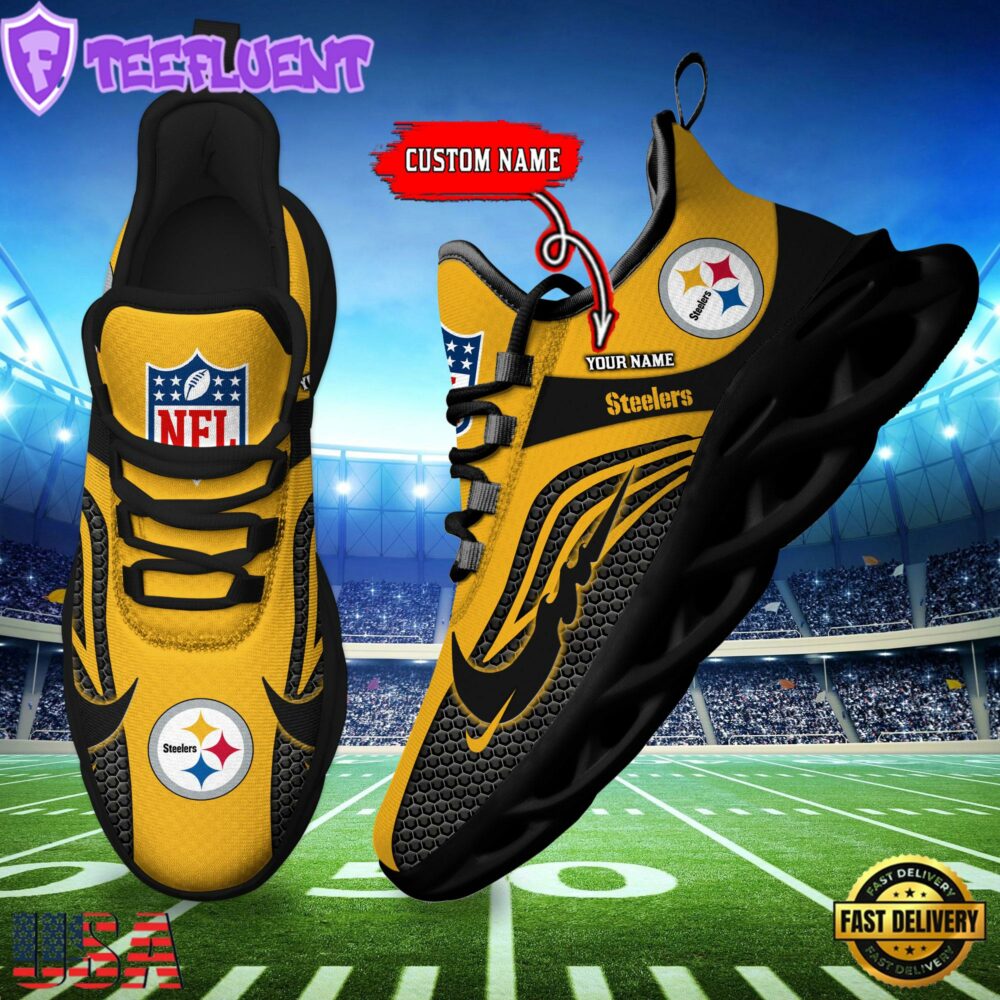 NFL Pittsburgh Steelers Football Team New Design Max Soul Shoes Sneaker