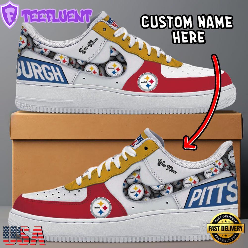 NFL Pittsburgh Steelers Logo Team Design Custom Air Force 1 Shoes