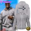 NFL Pittsburgh Steelers Logo Team Grey Zip Hoodie