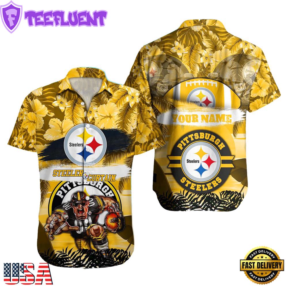 NFL Pittsburgh Steelers Mascot Football Hawaiian Shirt