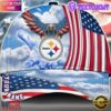 NFL Pittsburgh Steelers Special American Flag Veterans Custom Cap