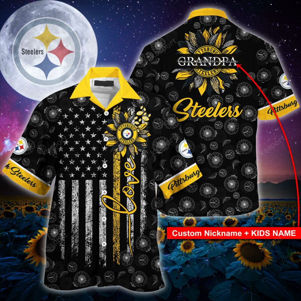 NFL Pittsburgh Steelers Sunflower For Mother Day Father Day Hawaiian Shirt