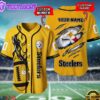 NFL Pittsburgh Steelers Team Logo Litmited Edition Baseball Jersey
