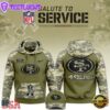 NFL San Francisco 49ers 2024 Salute to Service Club Green Camo Hoodie Best Veterans Day Gift
