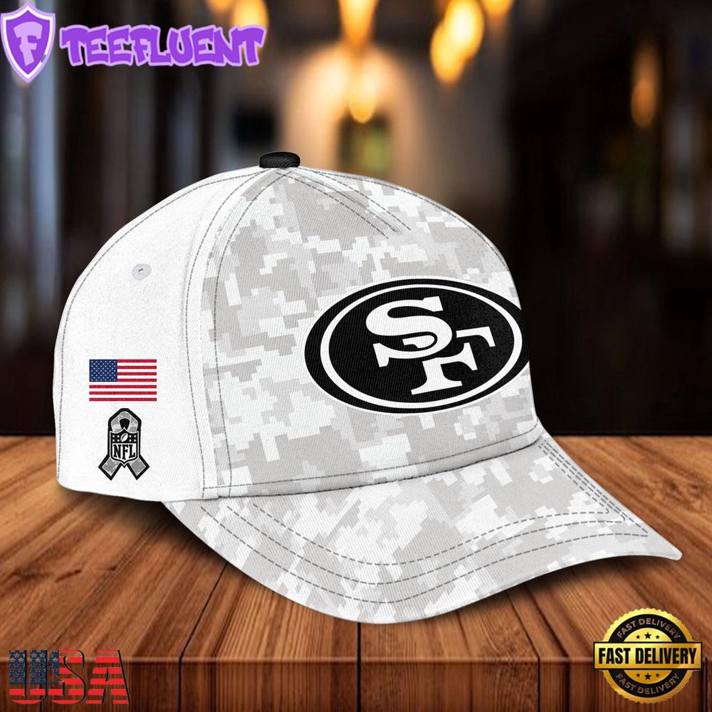 NFL San Francisco 49ers Camo 2024 Salute to Service Baseball Cap 2