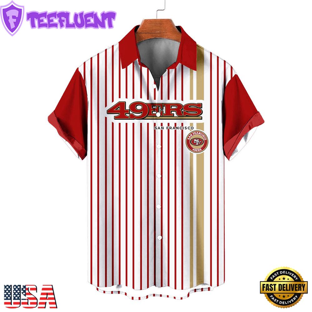 NFL San Francisco 49ers Classic Retro Mascot Line Summer Beach Hawaiian Shirt