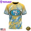 NFL San Francisco 49ers Football Childhood Cancers All Over Print T-Shirt