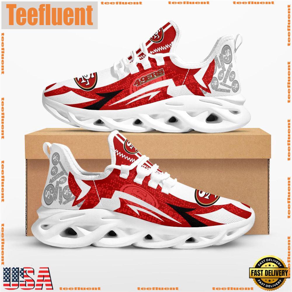 NFL San Francisco 49ers Symbol Geometric Pattern Max Soul Shoes