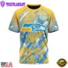 NFL Seattle Seahawks Football Childhood Cancers All Over Print T-Shirt