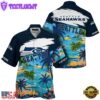 NFL Seattle Seahawks Hawaii Beach Custom Name Hawaiian Shirt
