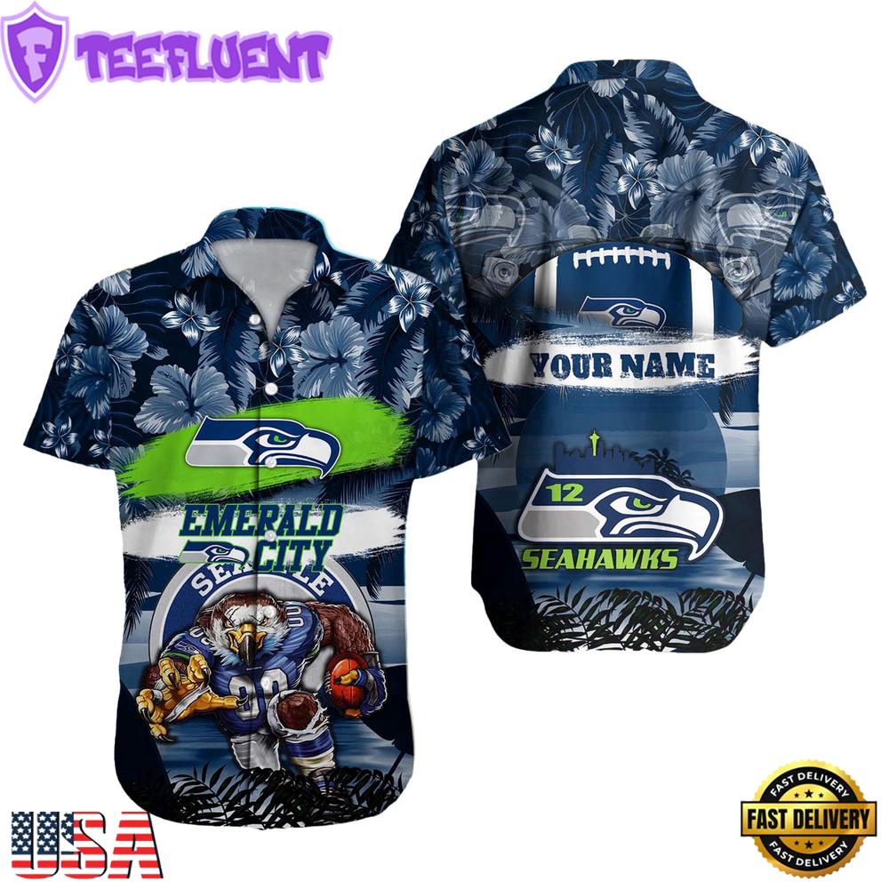 NFL Seattle Seahawks Mascot Football Hawaiian Shirt