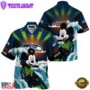 NFL Seattle Seahawks Mickey Mouse Surfing Custom Name Hawaiian Shirt