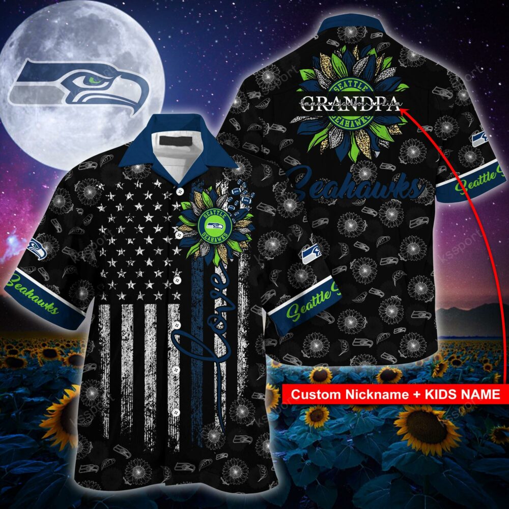 NFL Seattle Seahawks Sunflower For Mother Day Father Day Hawaiian Shirt
