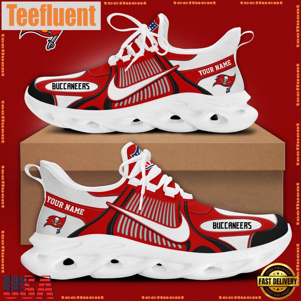 NFL Tampa Bay Buccaneers Blue White Stripes Logo Custom Clunky Max Soul Shoes