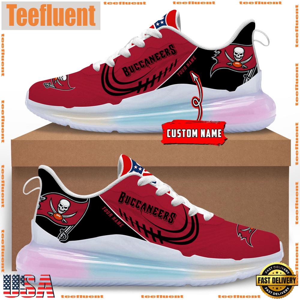 NFL Tampa Bay Buccaneers Custom Rainbow Atmospheric Cushion Running Shoes, Women's Sneaker