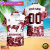 NFL Tampa Bay Buccaneers Hibiscus Flower Custom Name Hawaiian Shirt