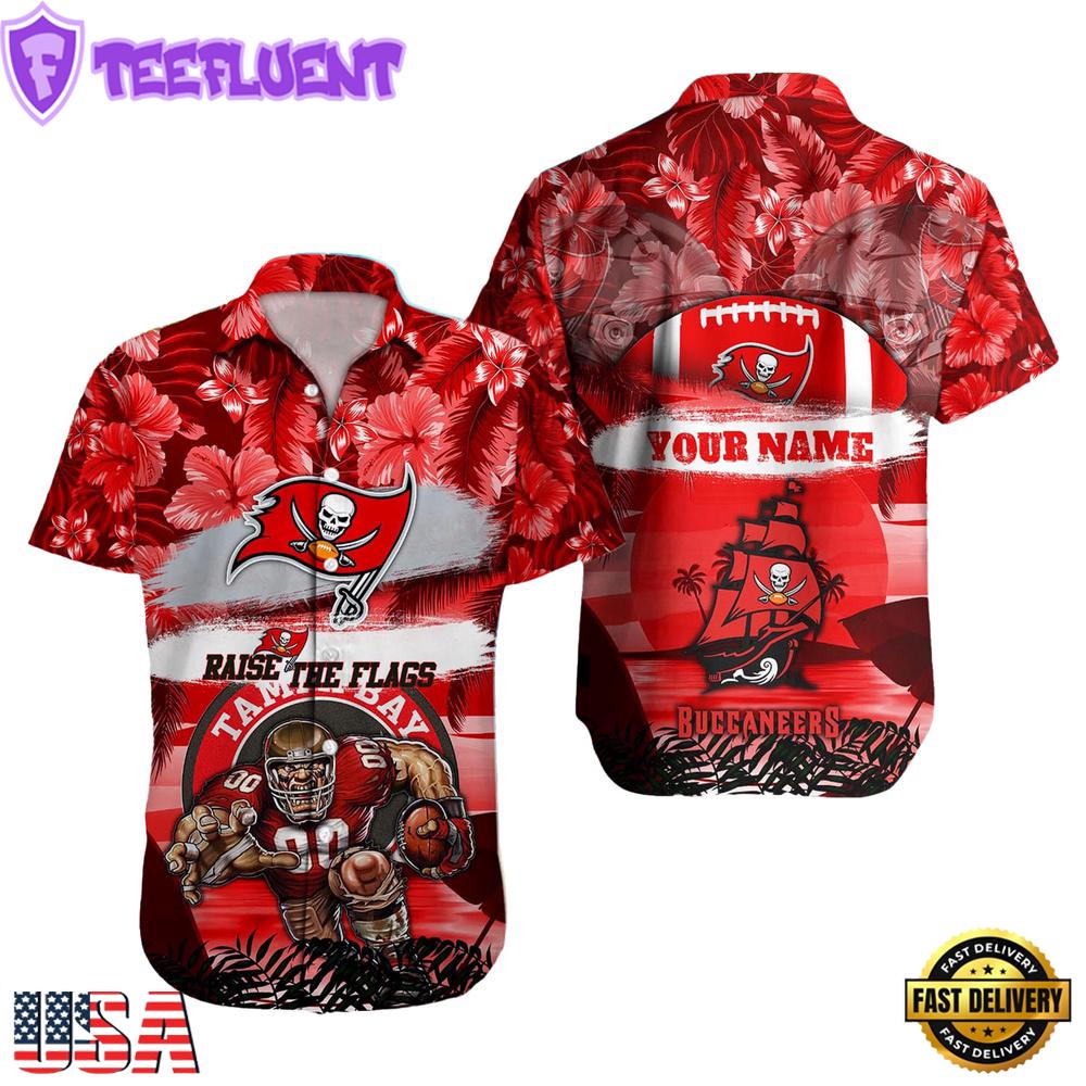 NFL Tampa Bay Buccaneers Mascot Football Hawaiian Shirt