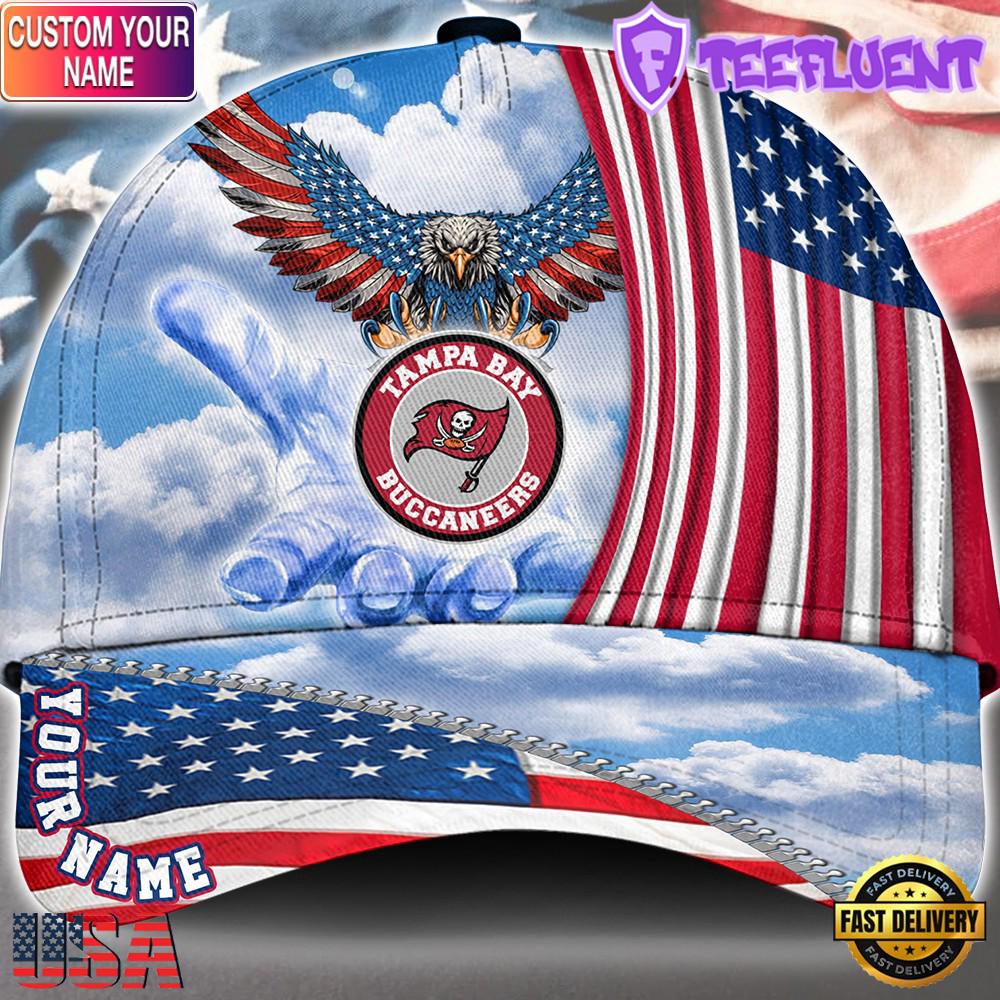 NFL Tampa Bay Buccaneers Special American Flag Veterans Custom Cap