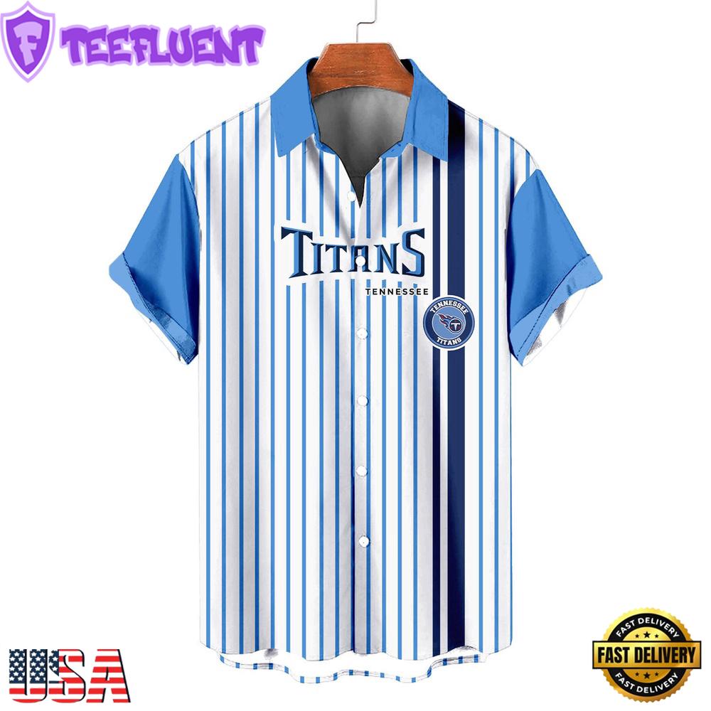 NFL Tennessee Titans Classic Retro Mascot Line Summer Beach Hawaiian Shirt