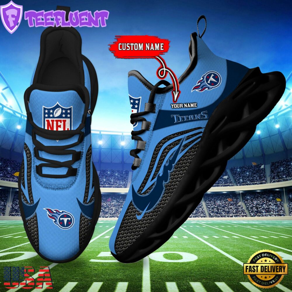 NFL Tennessee Titans Football Team New Design Max Soul Shoes Sneaker