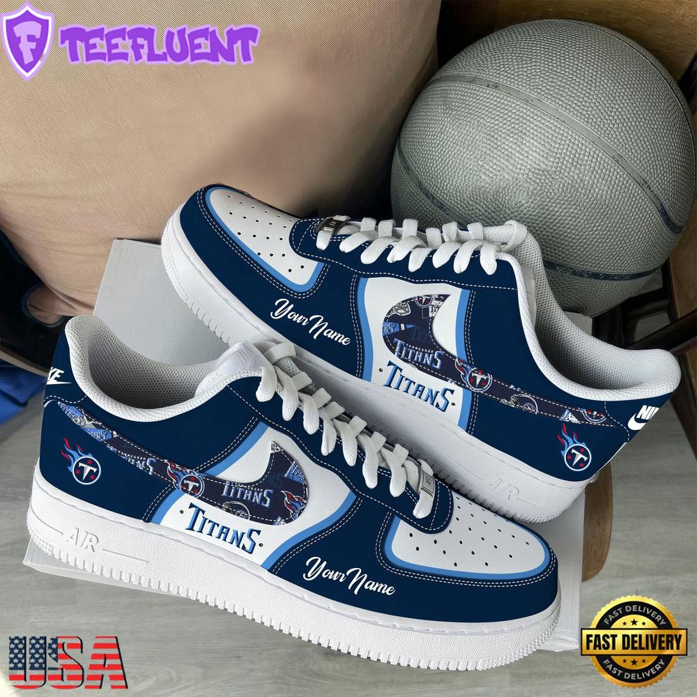 NFL Tennessee Titans Logo Team Limited Edition New Design Custom Air Force 1 Shoes