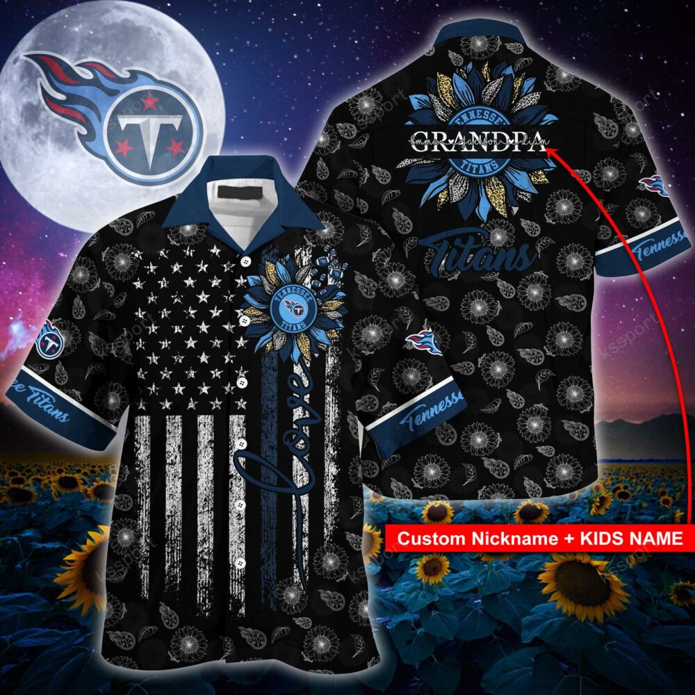 NFL Tennessee Titans Sunflower For Mother Day Father Day Hawaiian Shirt