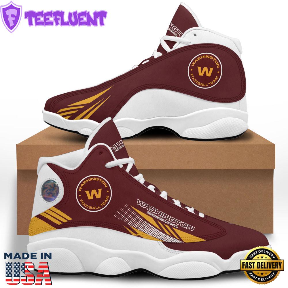 NFL Washington Commanders Brown Yellow Stripes Edition Air Jordan 13 Shoes For Men And Women