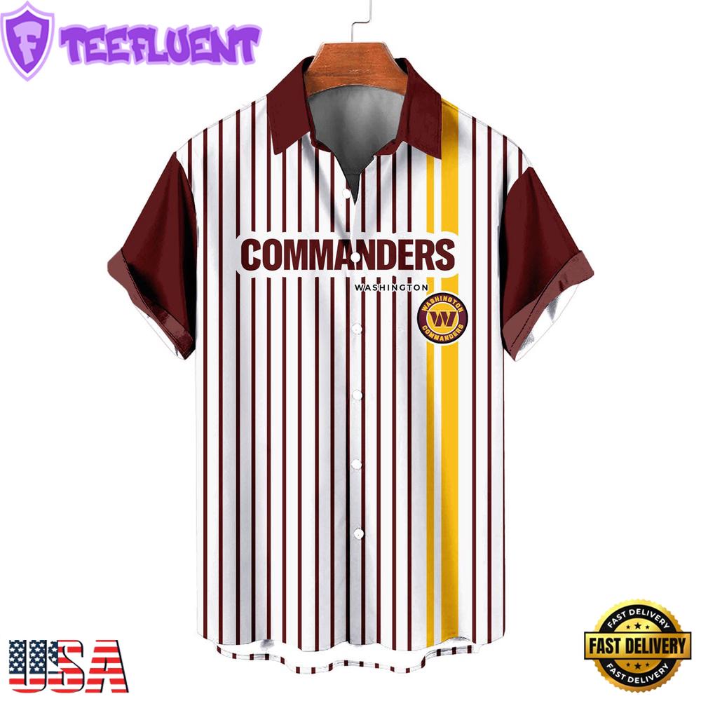 NFL Washington Commanders Classic Retro Mascot Line Summer Beach Hawaiian Shirt
