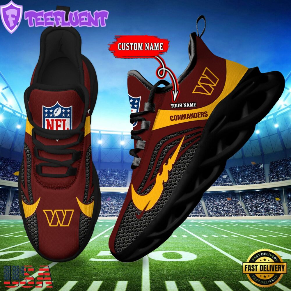 NFL Washington Commanders Football Team New Design Max Soul Shoes Sneaker