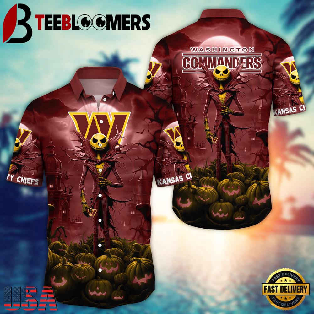 NFL Washington Commanders Halloween Jack Hawaiian Shirt
