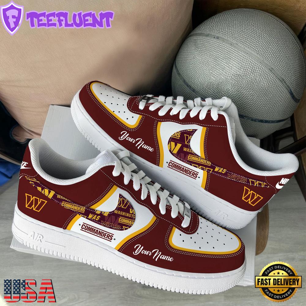 NFL Washington Commanders Logo Team Limited Edition New Design Custom Air Force 1 Shoes