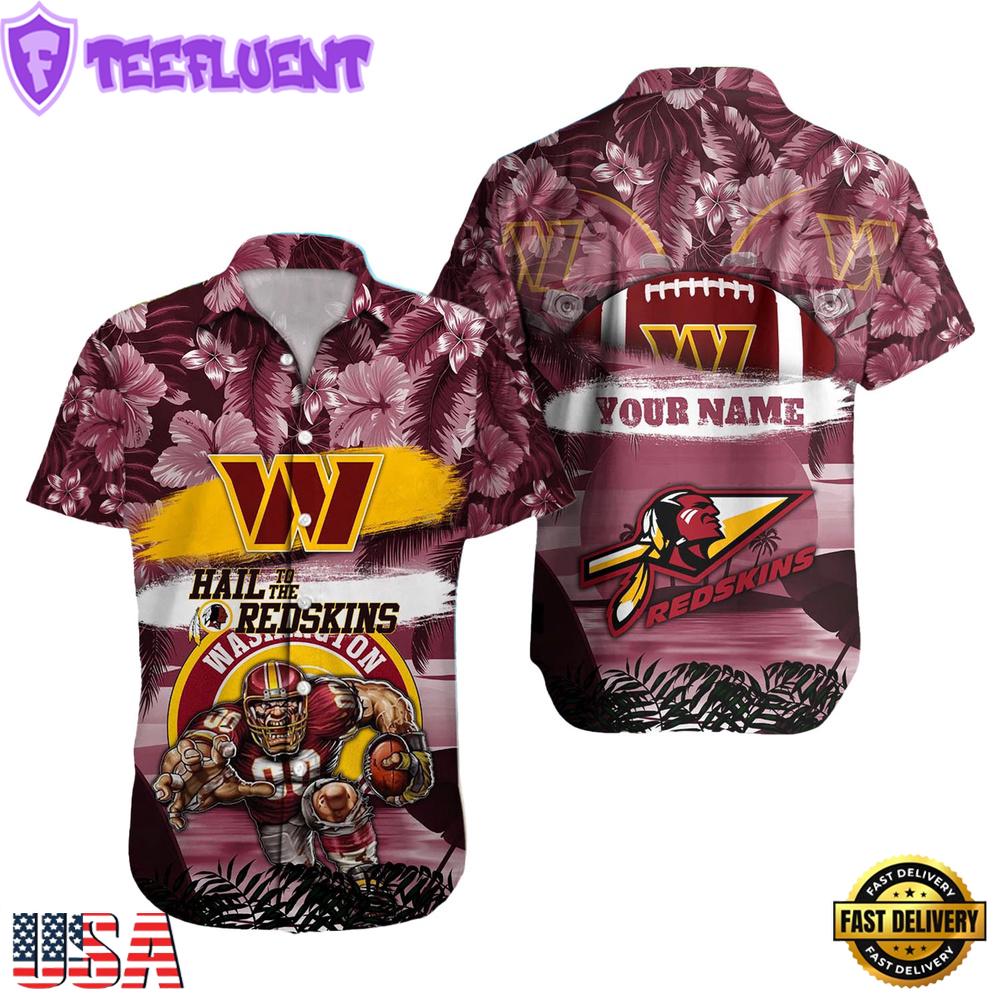 NFL Washington Commanders Mascot Football Hawaiian Shirt