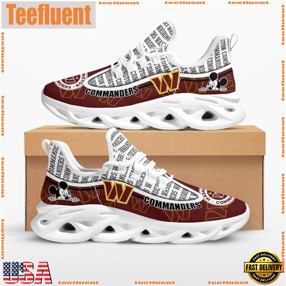 NFL Washington Commanders Mickey Mouse Max Soul Shoes