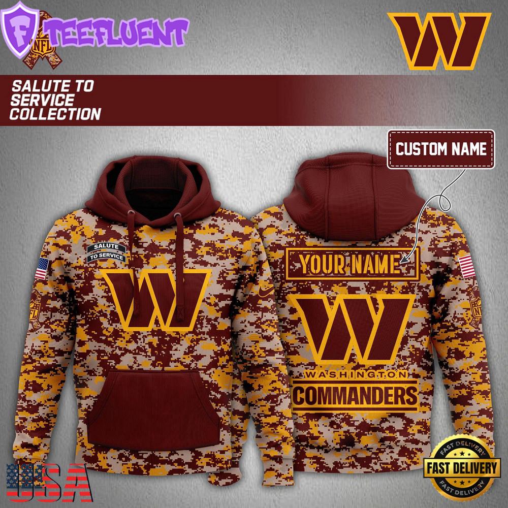 NFL Washington Commanders Nike Arctic Red Camo Hoodie NFL Washington Commanders Nike Arctic Red Camo Hoodie