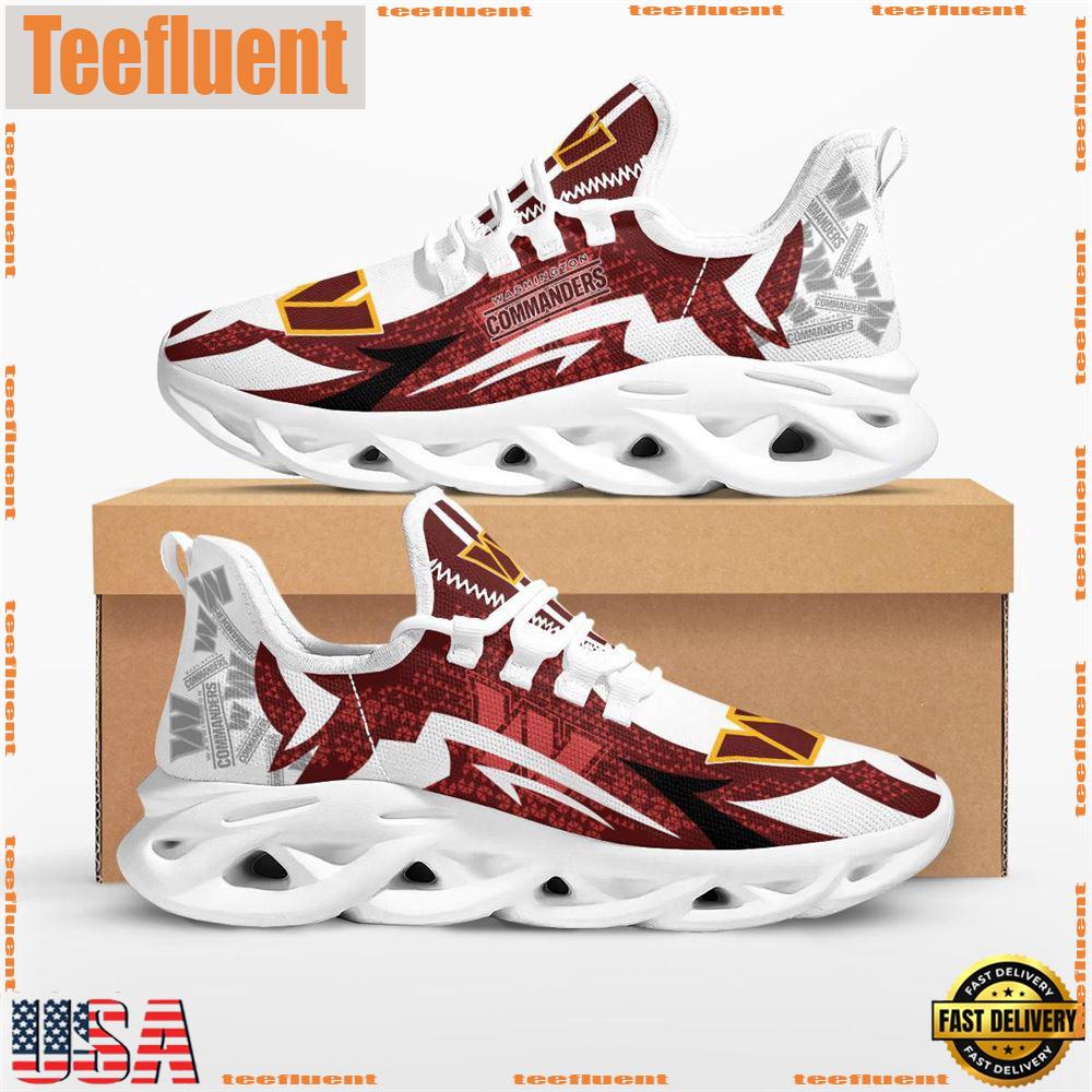 NFL Washington Commanders Symbol Geometric Pattern Max Soul Shoes
