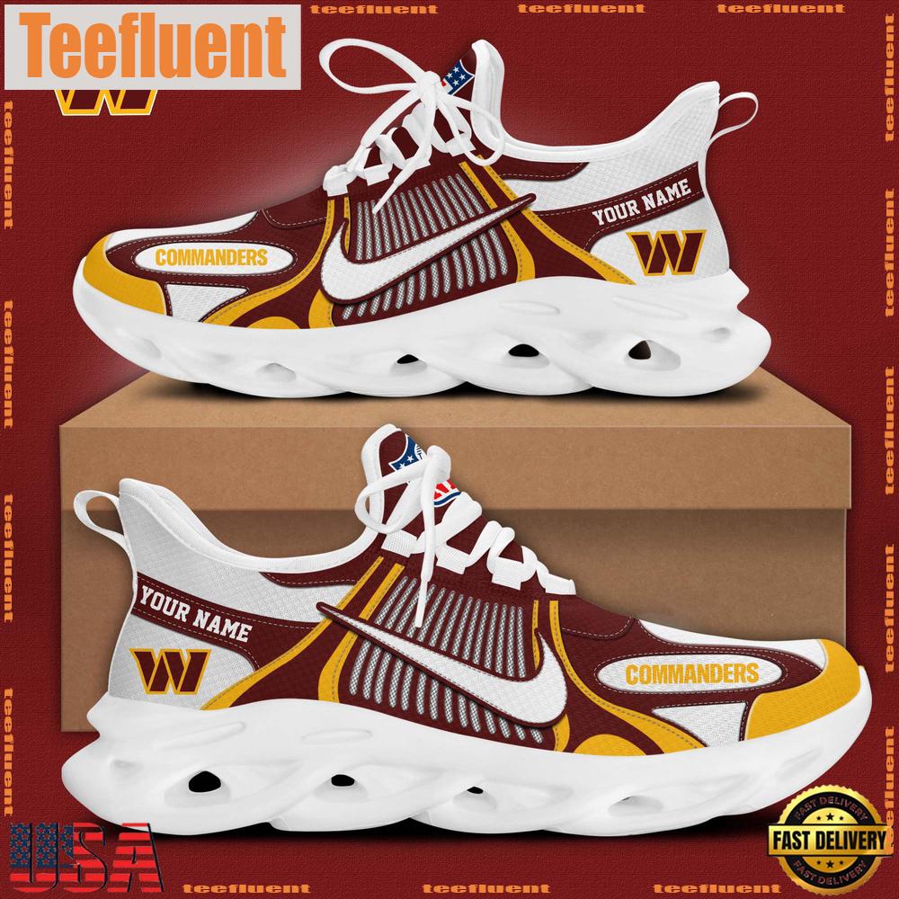 NFL Washington redskins Blue White Stripes Logo Custom Clunky Max Soul Shoes