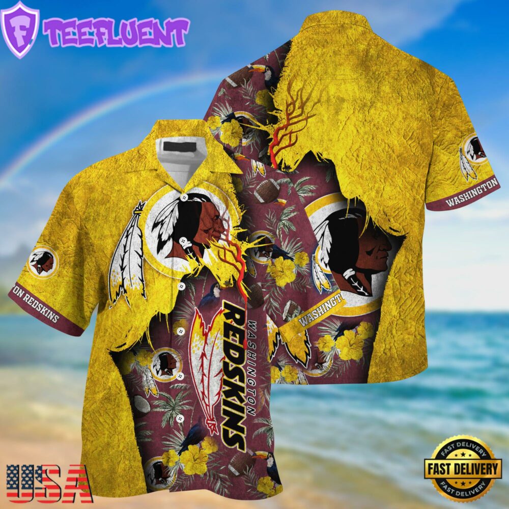 NFL Washington Redskins Football Team Summer God Hawaii Shirt
