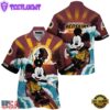NFL Washington Redskins Mickey Mouse Surfing Custom Name Hawaiian Shirt