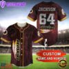 NFL Washington Redskins Personalized Baseball Jersey, Football Team Design Jersey Shirt