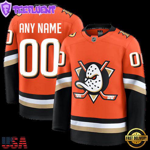 NHL Anaheim Ducks Home Premium Custom Hockey Jersey