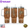 NHL Anaheim Ducks Stained Glass Effect Custom Stanley Quencher 40oz Stainless Steel Tumbler With Handle
