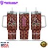 NHL Arizona Coyotes Stained Glass Effect Custom Stanley Quencher 40oz Stainless Steel Tumbler With Handle