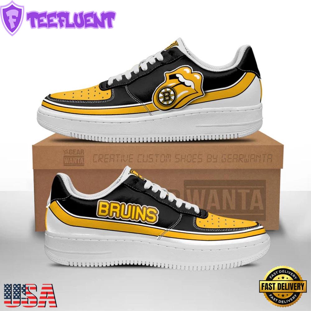 NHL Boston Bruins Lips Air Force 1 Shoes