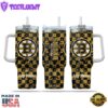 NHL Boston Bruins Stained Glass Effect Custom Stanley Quencher 40oz Stainless Steel Tumbler With Handle