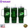 NHL Carolina Hurricanes Happy St. Patrick's Day Custom Stanley Quencher 40oz Stainless Steel Tumbler With Handle