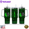 NHL Chicago Blackhawks Happy St. Patrick's Day Custom Stanley Quencher 40oz Stainless Steel Tumbler With Handle