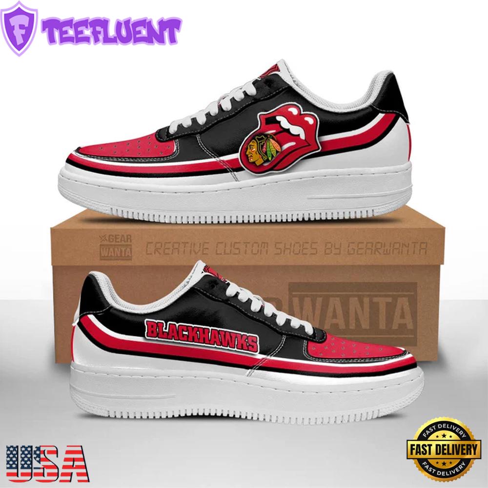 NHL Chicago Blackhawks Lips Air Force 1 Shoes
