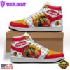 NHL Chicago Blackhawks Team Mascot Design Air Jordan 1 Hightop Shoes